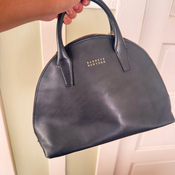 BARNEYS NEW YORK Leather Bowler Bag - Picture 7 of 7